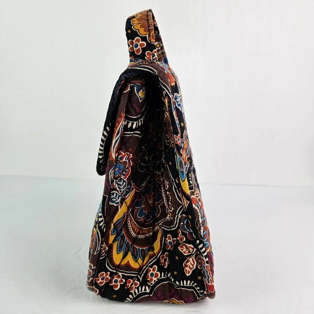 Vera Bradley Out To Lunch Bag Kensington (Retired) Brown Paisley Floral - Picture 2 of 12